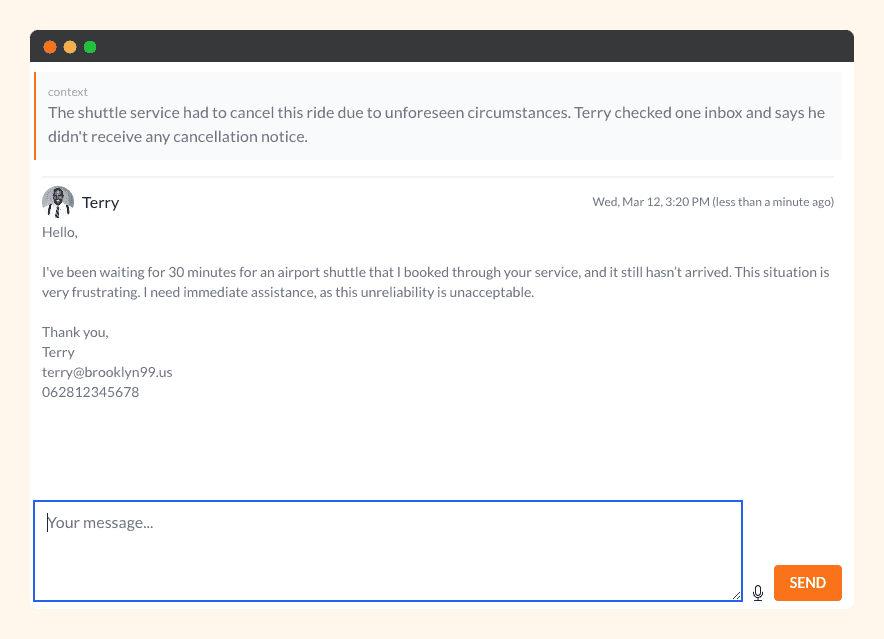 Email role-play: answering a customer complaint